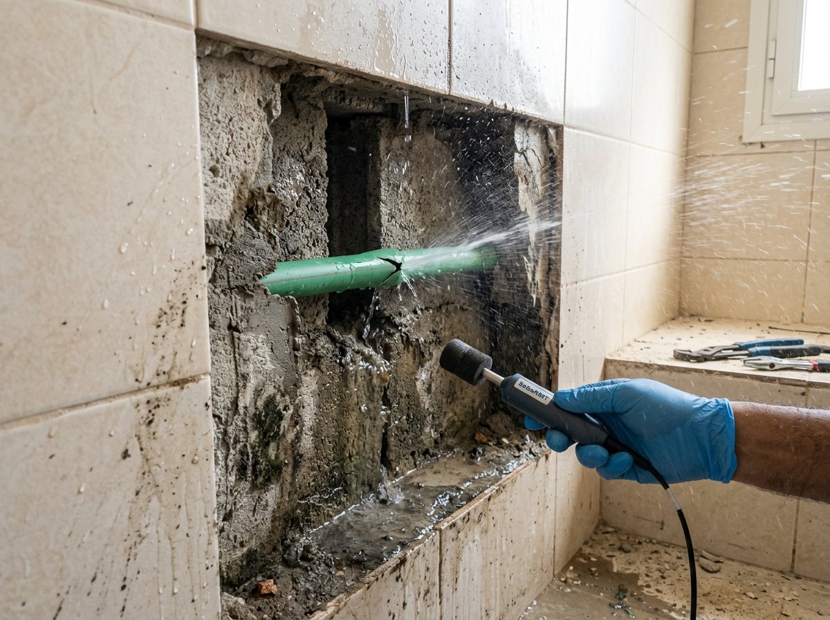 Emergency Leak Burst Pipe Before Repair in Doha